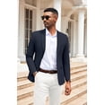 thumbnail image 2 of COOFANDY Men's Casual Blazer Slim Fit Black Suit Jackets Cotton Herringbone Sport Coats, 2 of 5