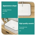 thumbnail image 5 of Modern Bathroom Vanity 16x12 Inch White Ceramic Rectangular Vessel Bathroom Sink,Wooden Bathroom Vanity, 5 of 10