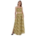 thumbnail image 1 of Bimba 2 Pcs Robe de Plage Aguichant pour Femmes Imprimée Smockée Crop Top & Longue Jupe Ensemble, 1 of 7
