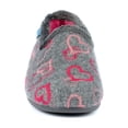 thumbnail image 6 of Lunar Womens Jolly Hearts Slippers, 6 of 6