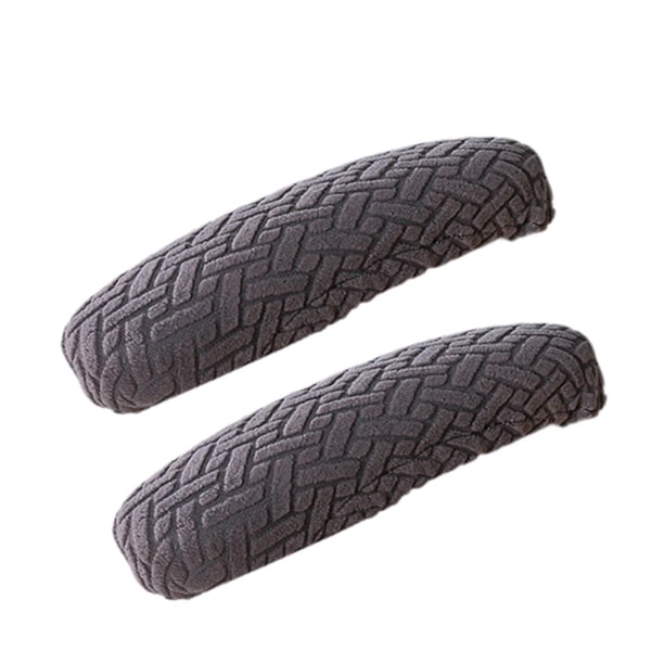 1 par de fundas para reposabrazos de silla de oficina, fundas para reposabrazos de sillón, fácil instalación, antideslizantes Gris