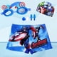 thumbnail image 4 of Traje de baño de Spiderman para niños, conjunto de gorro y pantalones cortos de dibujos animados, regalo de gafas, novedad, 4 of 5