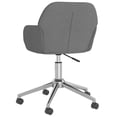 thumbnail image 3 of vidaXL Swivel Office Chair Light Grey Fabric, 3 of 5