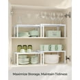 thumbnail image 4 of 2 Pack Spice Rack, Cabinet Shelf Organizers, Shelf Organizer, Countertop Organizer, Shelf Riser, Stackable, Expandable, Metal, Kitchen Counter Shelves, 4 of 8
