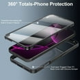 thumbnail image 3 of Magnetic Full-Body Protective Case with Built-in Glass Screen & Camera Cover for iPhone 17Promax 6.9 Inch, Drop Proof Shockproof Cover, Black, 3 of 5