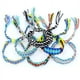 thumbnail image 5 of Pulsera tejida estilo arcoíris hecha a mano Pulsera de la amistad de la suerte, 5 of 6