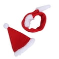 thumbnail image 3 of Cat Christmas Hat Outfit, Comfortable Hook And Loop Design Pet Christmas Costume Adjustable  For Puppy For Cats, 3 of 8