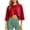 Red, variant on Posijego Workout Tops for Women 3/4 Sleeve Crop Tops Summer Athletic Running Yoga Sport Tees Activewear Gym Shirts for Ladies