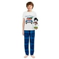 thumbnail image 5 of Ihaphap Family Christmas Matching Pajamas Gnomies Merry Christmas Yall White Short Top and Blue Plaids Family Matching Pajamas Set, L-Women, 5 of 6