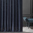 thumbnail image 4 of Ballpoint Blue (Dark Denim Blue) Belgian Heavy Faux Linen Curtain (1 Panel), 50W X 96L, 4 of 8