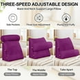 thumbnail image 6 of SHANNA Wedge Headboard Pillow with Adjustable Neck Support,  Triangular Bedrest Lumbar Neck Back Support Pillows for Reading, Gaming, and TV Watching, Purple, 6 of 9