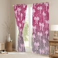 thumbnail image 3 of jejeloiu Kawaii Ribbon Bow Curtains Pack of 2 (42x84 Each),Pink Silver Glitter Print Curtains Blackout For Girl Kids, 3 of 6