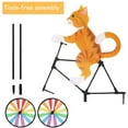 thumbnail image 4 of Gustave Cat Dog Bicycle Wind Spinners Garden Windmills Animal Bike Pinwheels with Stake Kids Outdoor Toys for Yard Art Decoration Garden Ornament, 4 of 10