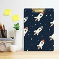 thumbnail image 2 of FORMRS Acrylic Clipboard with Low Profile Clip Standard A4 Letter Size, 12.5" x 9", Rocket Pattern, 2 of 8