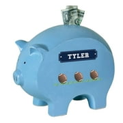 My Bambino Asymmetrical Pig Piggy Banks & Money Jars Blue/Brown
