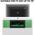 thumbnail image 3 of Amerlife 68" Tv Stand, 40" Fireplace, White&Black, 3 of 6