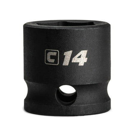 UPC: 0886352534345 | Capri Tools 14 mm Stubby Impact Socket 3/8 in. Drive 6 Point Metric