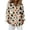 Gray, variant on Womens Collared Long Sleeve Button Down Blouse Halloween Pumpkins Skull Graphic Relaxed Fit Tops Beige M