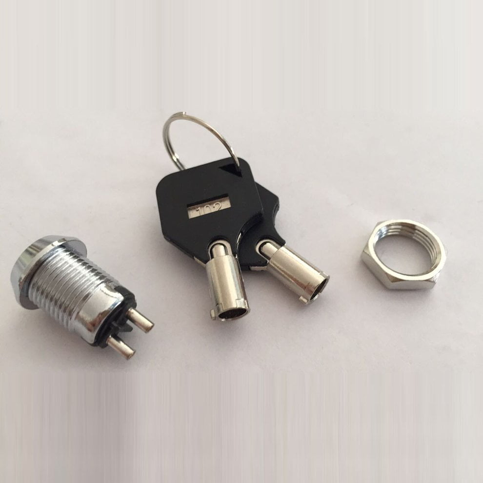 Key Operated Security Barrel Switch SPST On-Off 2 position Common 2 Keys 907A ZX 