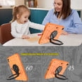 thumbnail image 3 of Dteck Rugged Case for iPad 11-inch (A16) 2025/ iPad 10th Generation 10.9-inch 2022,Heavy Duty 3-Layer Protection Case Shockproof Hand Grip Kickstand Cover for iPad 10th/11th Gen,Orange+Black, 3 of 4