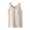Beige, variant on Women's Cotton Tank Tops Stretch Solid Color Crewneck Undershirts with Chest Padded Thin Sleeveless Loungewear Tops