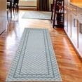 thumbnail image 2 of Modern Decorative Rug, Minimal Cartoonish Circular Ornaments Repetitive Design Creative Pattern, Quality Carpet for Bedroom Dorm and Living Room, 6 Sizes, Off White Pale Teal, by Ambesonne, 2 of 2
