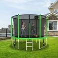 thumbnail image 3 of CITYLE Trampoline 10FT for Kids and Adults 1000LBS Weight Capacity, Heavy Duty Outdoor Trampolines with Basketball Hoop and Enclosure Net for Backyard, Birthday Gift, 3 of 7