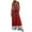Deep Red, variant on Women's Christmas Print Solid Wide-Leg Strapless Tank Jumpsuit with Pockets, Dark Red, Size L