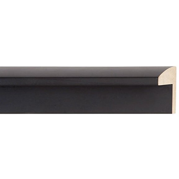 Canvas Floater Frame Moulding (Wood) 18Ft Bundle - Contemporary Black Finish - 2" Width - 1 3/8"
