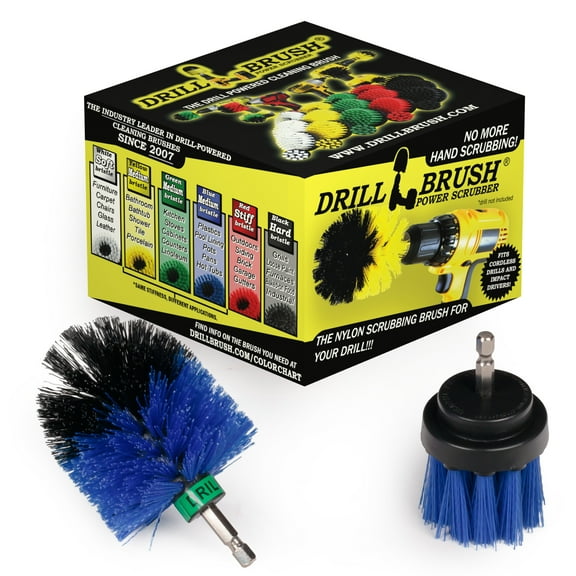Drillbrush Marine Spin Brush Kit – 2-Piece Pool Cleaning Set for Algae & Water Stains