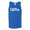 thumbnail image 2 of Latte Larry's California Coffee Shop Logo Pop Culture Graphic Tank Top, Royal, X-Large, 2 of 4