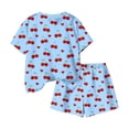 thumbnail image 6 of WPPGONE 2 Piece Little Girls All-Over Cherry Graphic Print T-Shirt and Shorts Set Lightweight Breathable Fabric Short Sleeve Summer Outfits Trendy Casual Playwear Clothes, 6 of 6