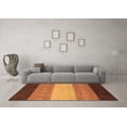 thumbnail image 3 of Ahgly Company Indoor Round Abstract Brown Modern Area Rugs, 3' Round, 3 of 4