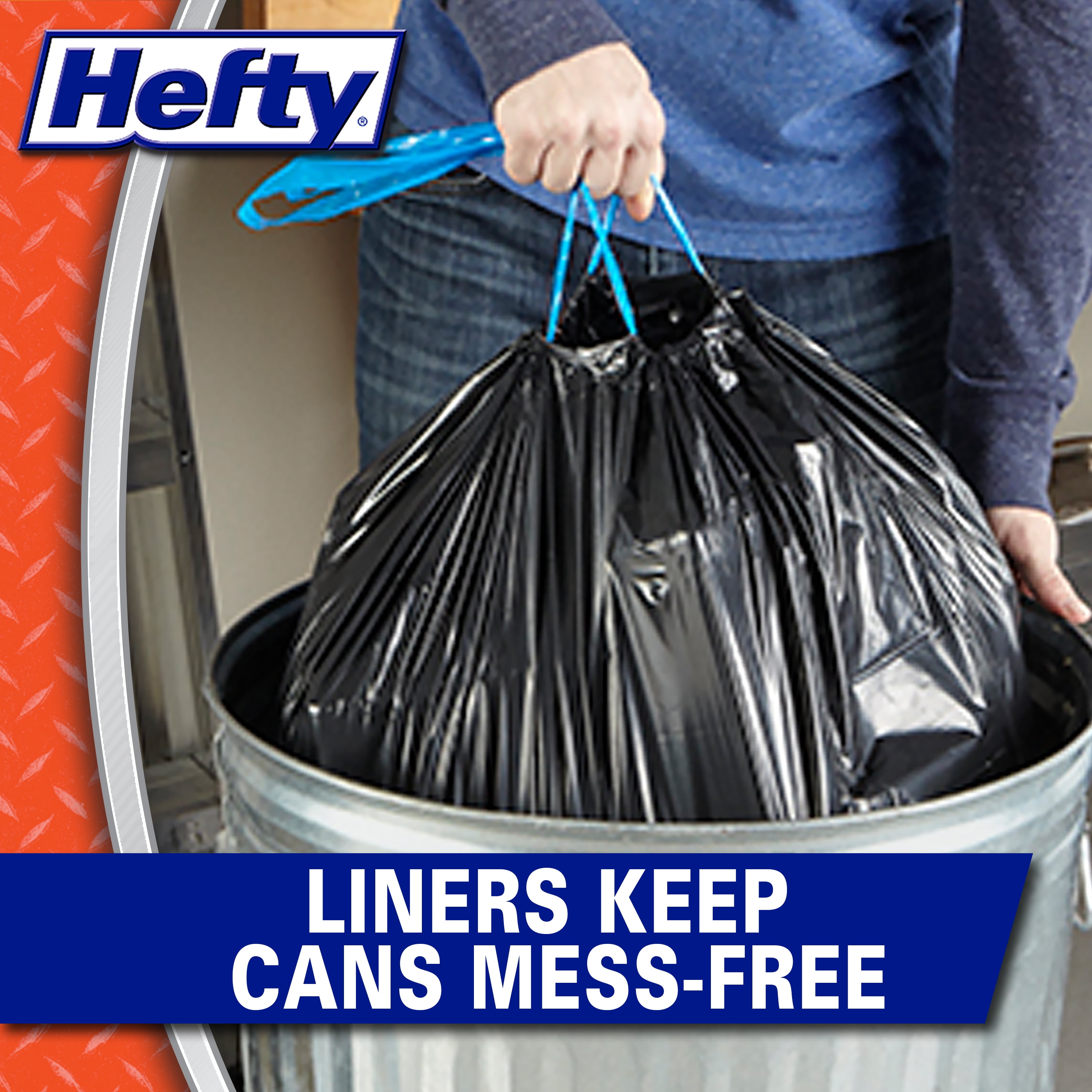 Hefty Clean Up Bags, Heavy Duty, Refuse Liner, 45 Gallon 25 Ea