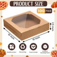 Food Container Display Store Pie Bakery Boxes with Clear Window, Square Clear Window Displays Treats ...