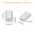 thumbnail image 2 of Unique Bargains 100 Pack Aluminum Crimping Loop Sleeve for 1/32' Diameter Wire Rope, Double Ferrule Aluminum Wire Rope Sleeve, 2 of 6