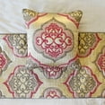thumbnail image 3 of The HomeCentric King / Queen / Twin Pink Decorative CA King 86"x18" Bed Runner WITHOUT Pillow Cover, Quilted & Damask Bed Scarf on Silk fabric - Emre, 3 of 4