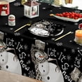 thumbnail image 4 of Christmas Tablecloth 60×84 Inch Rectangular, Snowman and Snow Grey Washable Table Cover for Party Picnic Dinner Decor, 4 of 6