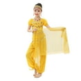 thumbnail image 3 of Hiijoy Big Girls Belly Dance Outfits Performance Sequin Mesh Crop Top Pants Set, Sizes 7-8Y, 3 of 4