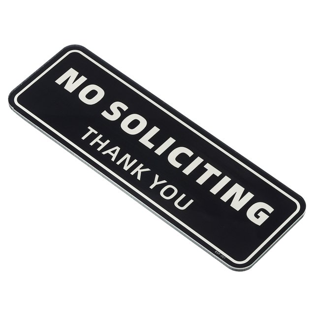 Unique Bargains Panneau Rectangulaire Anti-Sollicitation Autocollant pour Porte Intérieur Extérieur Noir