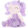 thumbnail image 5 of Gloveleya Baby Dolls Soft First Baby Girl Gifts Plush Doll with Sparkling Dress Purple 12inches, 5 of 9