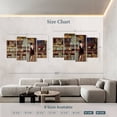 thumbnail image 4 of Elephant Stock Elegant In Black Wall Art - Horizontal Multi Panel Canvas - Bar Wall Decor - People Multi Panel - Black And Red Decor By Ruane Manning - 84" x 54", 4 of 8