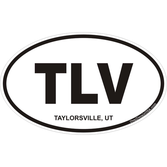 3.8 Inch Taylorsville Utah Oval Decal