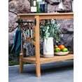 thumbnail image 6 of Cambridge Casual Abbington Teak Wood Rectangle Patio Console Table, Natural, 6 of 8