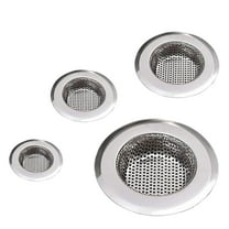 Ikeay Wide Edge Coarse Mesh, 4Pcs Stainless Steel Sink Filter Bathtub Screen Drain Anti Clogging Filter Floor Sink Screen for Kitchen Bathroom, Strainers