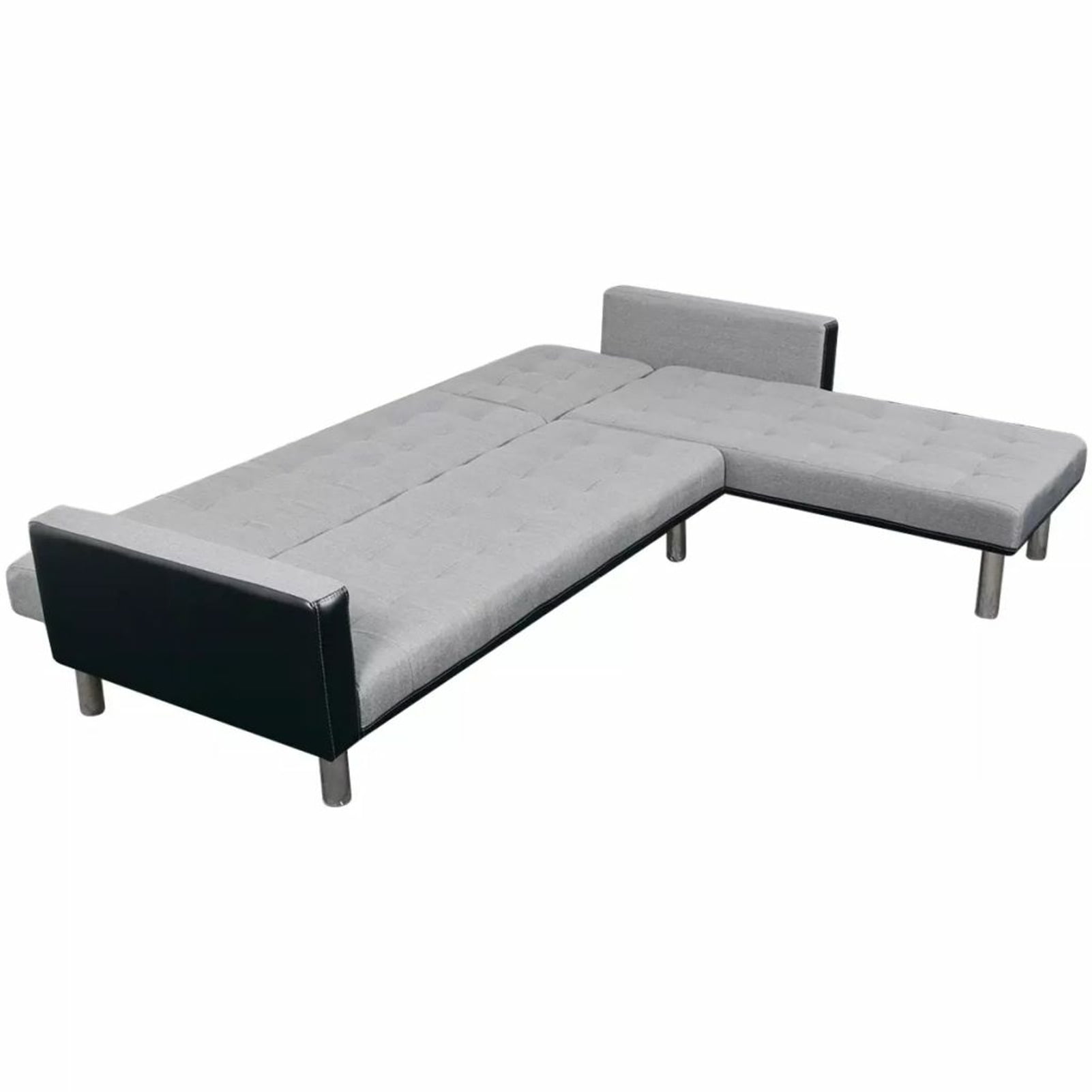 Sofá cama tapizado Avril con portavasos negro – Beck's Furniture