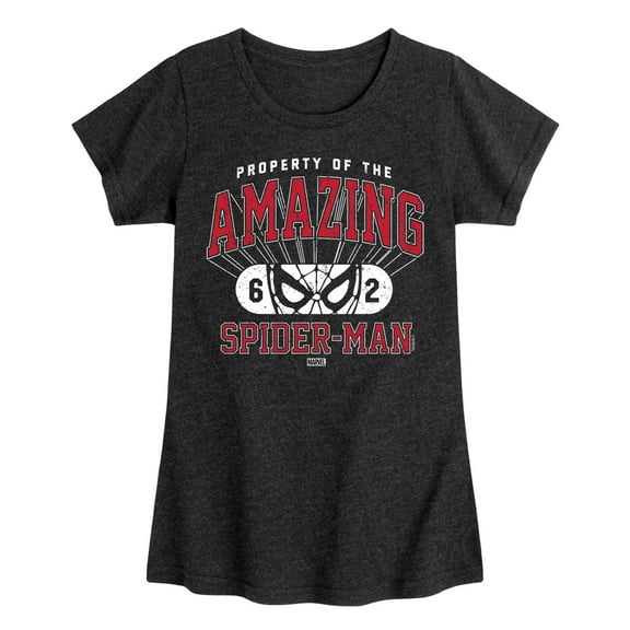 Marvel Spider-Man - Property Of Spider Man - Toddler And Youth Girls Fitted Short Sleeve Graphic T-Shirt