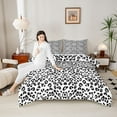 thumbnail image 4 of Homewish Teens Female Men Women Leopard Print Bedding Comforter Set 2pcs,Jungle Animal Twin Comforter Sets Microfiber,Woodland Wildlife Print Breathable Bedding Set,Lightweight Room Decor, 4 of 8