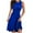 Blue, variant on Summer Dresses for Women 2024 Sleeveless Solid A-line Wrinkled Middle Dress Sexy Wrap Crew Neck Sundress Mini Dress Sky Blue qILAKOG Size L