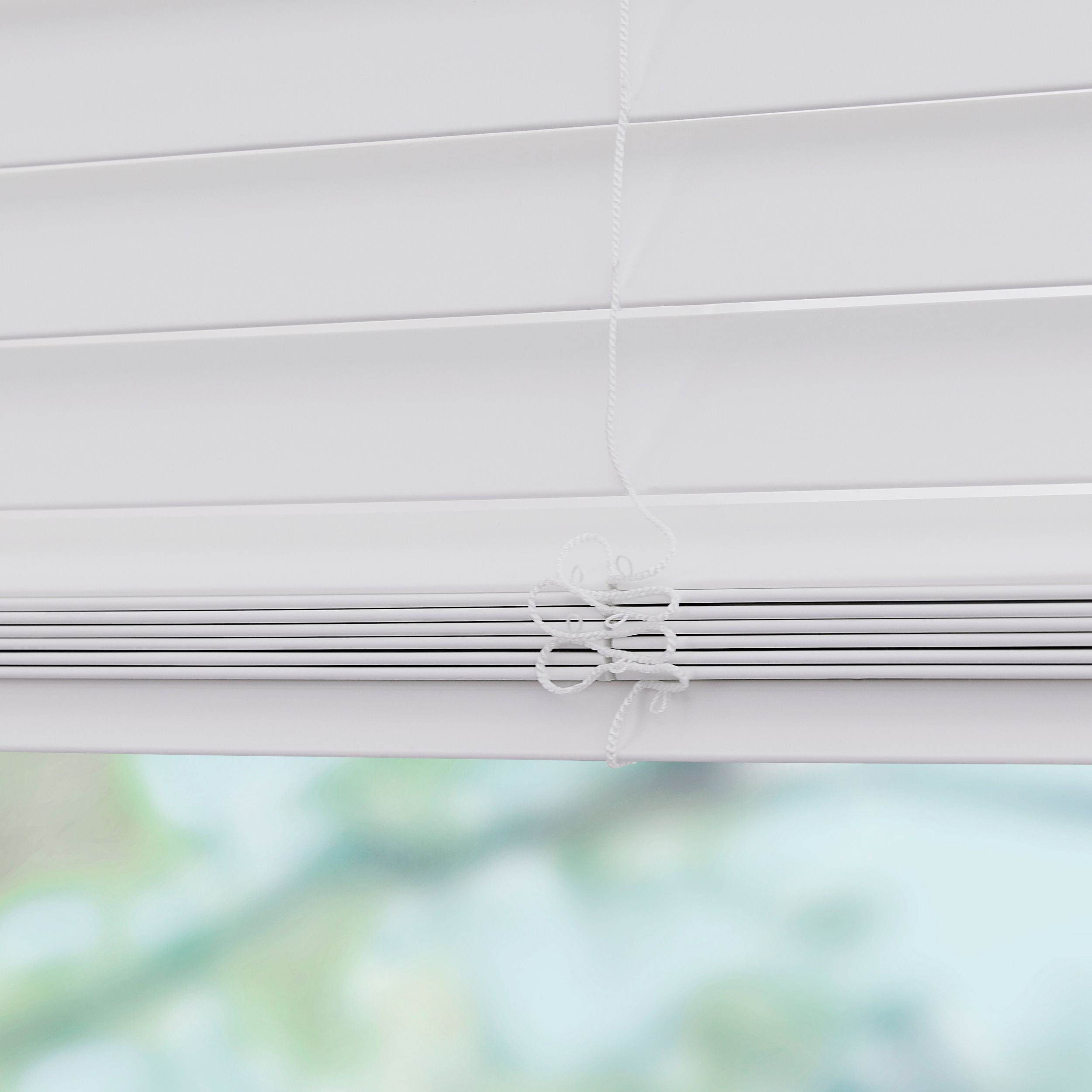 LEVOLOR Custom Classic Value 2" Cordless Faux Wood Blinds, White, 57" Width x 48" Length